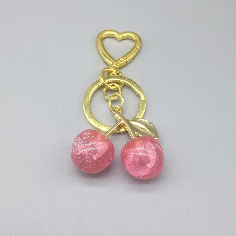 Kirsch-Anhänger Schlüsselanhänger für Frauen Niedliche Taschendekoration Multifunktionaler Schmuck Autoschlüssel-Zubehör Trendiger Charm-Schlüsselring – Detail 8