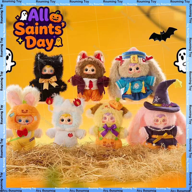 In Stock Samuel Blind Box Halloween Limited Series Vinyl Plush Blind Box Advent Calendar Cute Action Figure Boxes Doll