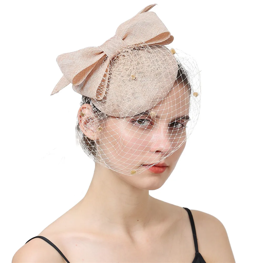 Grün Fascinator Hut Derby Veranstaltung Hochzeit Schleier Sinamay Mode Headwear Partei Kirche Kopfschmuck Mode Feder Haar Zubehör – Detail 4