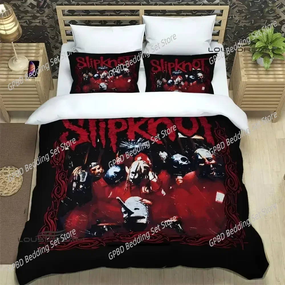 

S-SLIPKNOT band printed Bedding Sets exquisite bed supplies set duvet cover bed comforter set bedding set luxury birthday gift
