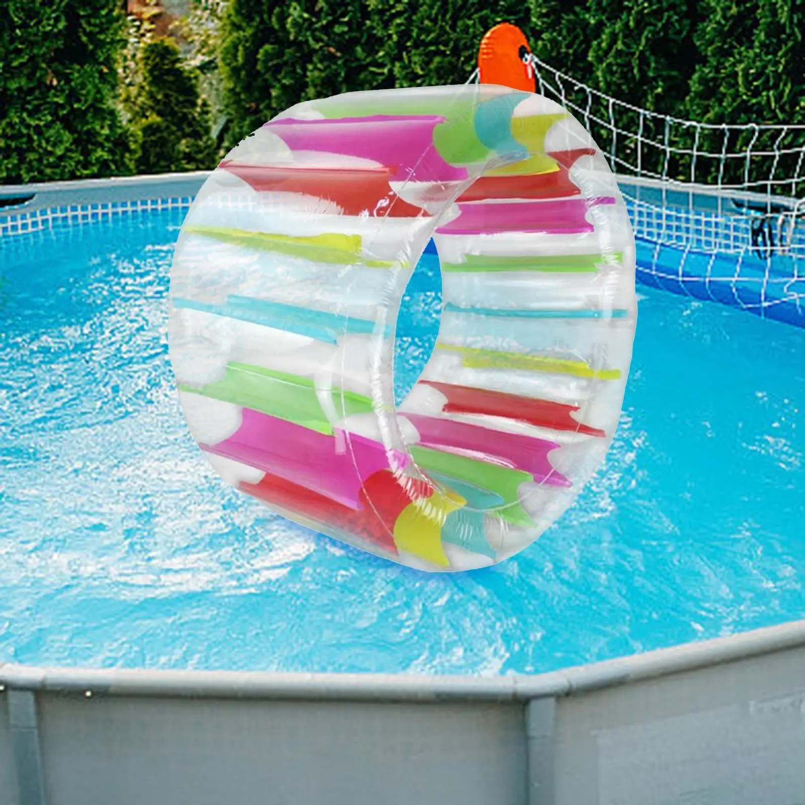 Inflatable Water Wheel,Swimming Pool Float Kids Float Yard Indoor Outdoor Colorful Lake Beach Float Tube Roller Float