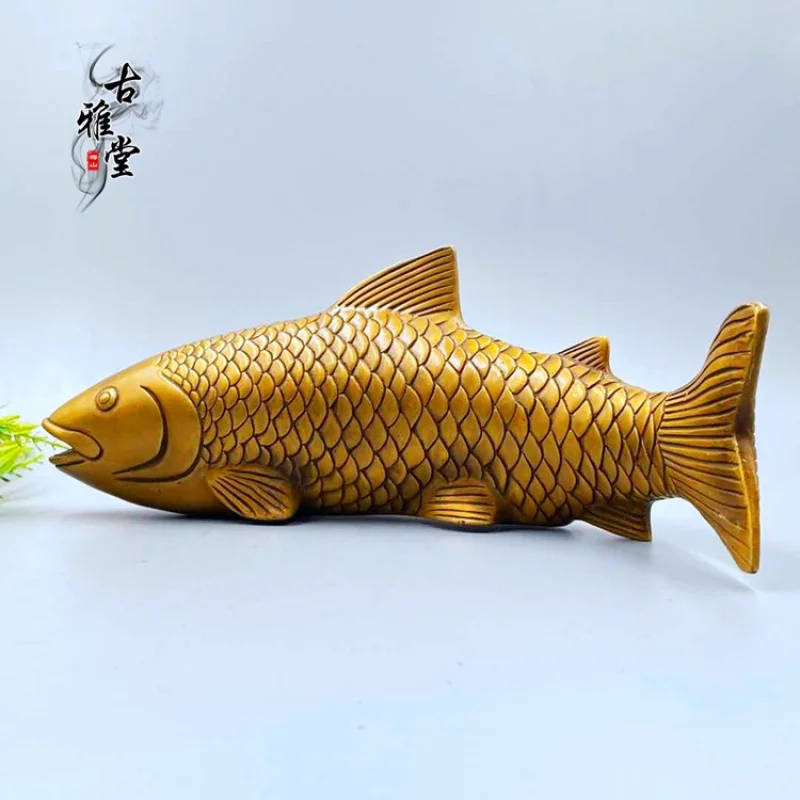 

Vintage Copper Fish Ornaments Large Copper Fish Decoration Every Year Pure Copper Rich JINLONGYU