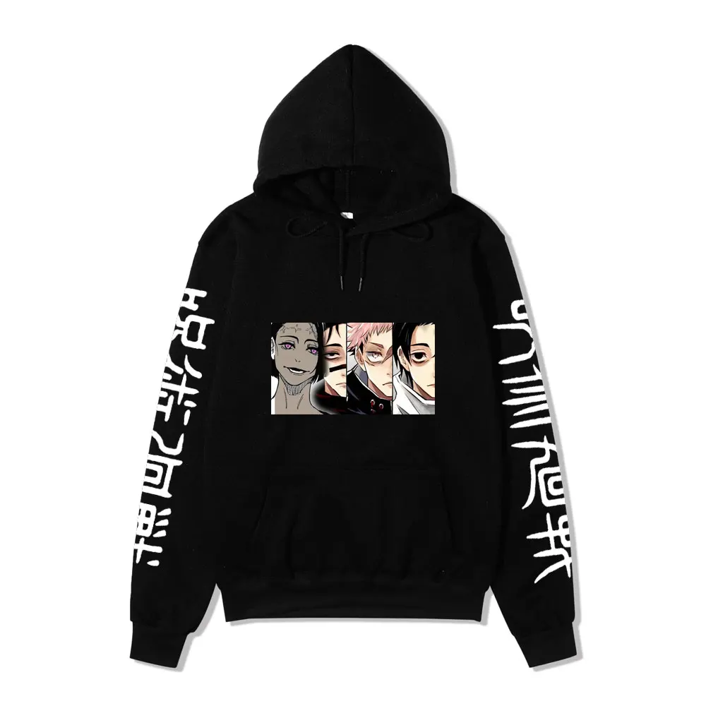 

Harajuku Jujutsu Kaisen Anime Hoodies Kawaii Inumaki Toge Graphic Print Hoodie Casual Oversize Clothing Unisex Pullover Sweatshi