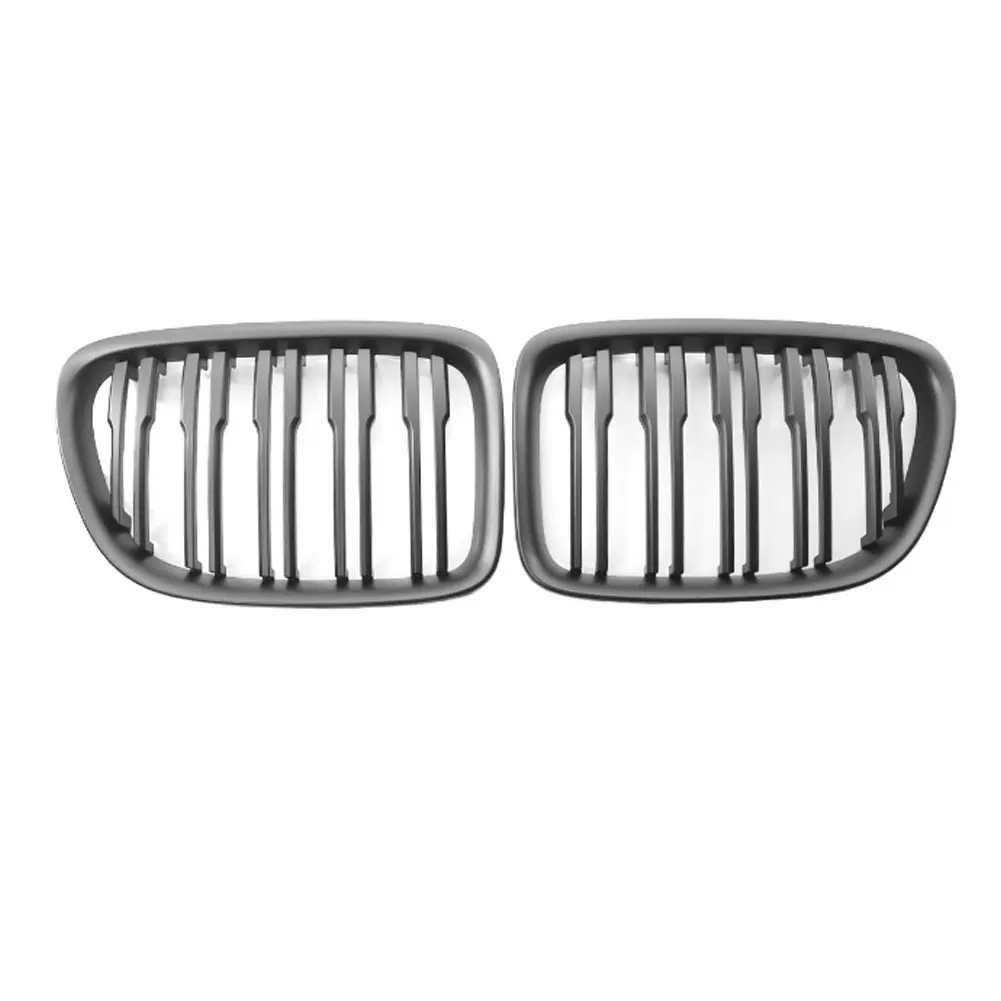 1 Paar Auto Nier Grille Dubbele Lamellen Voor Motorkap Grill Inzetstukken Vervanging Compatibel Voor X1 Oud Model E84 2011 2012 2013-2016