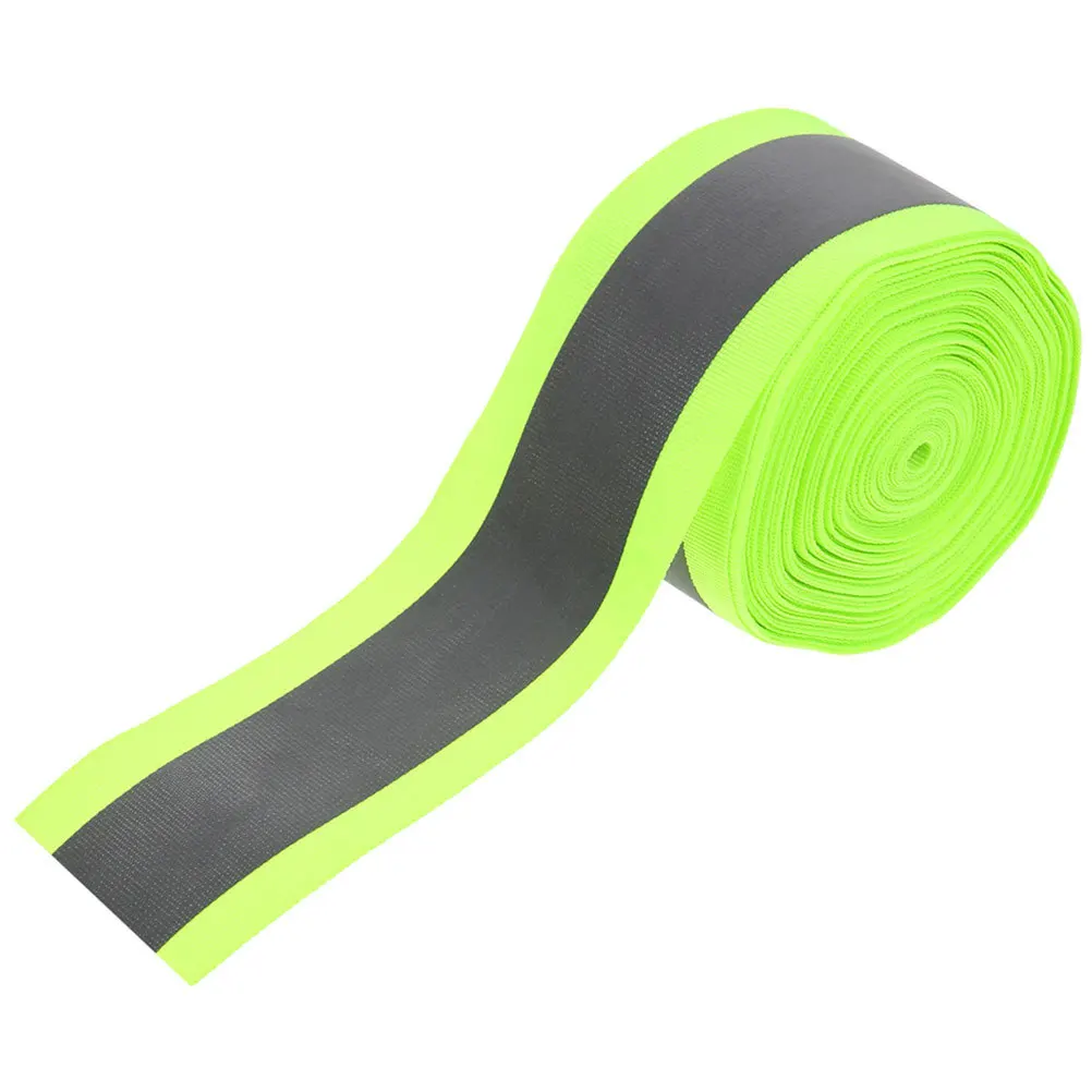 

1 Roll 5 Meters Reflective Webbing Sew On Strip High Visibility Safety Fabric For Clothing Vests Bags Dog Collars Outdoor Gear