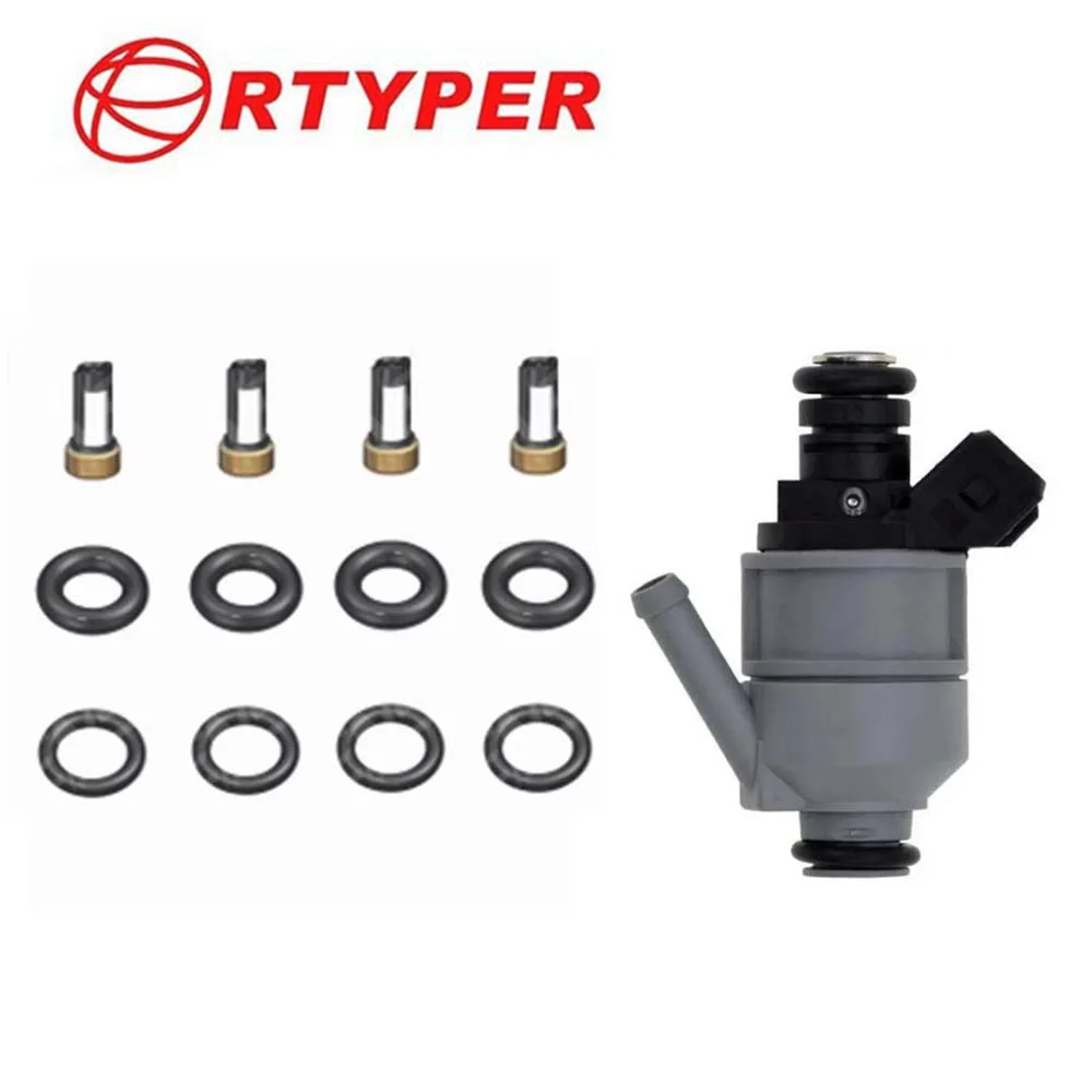 

High Quality Auto Parts Set of 4 Fuel Injector Repair Seal Kit oring Filter Seal For E38 BMW 750 5.4L OEM 13641435991 06104