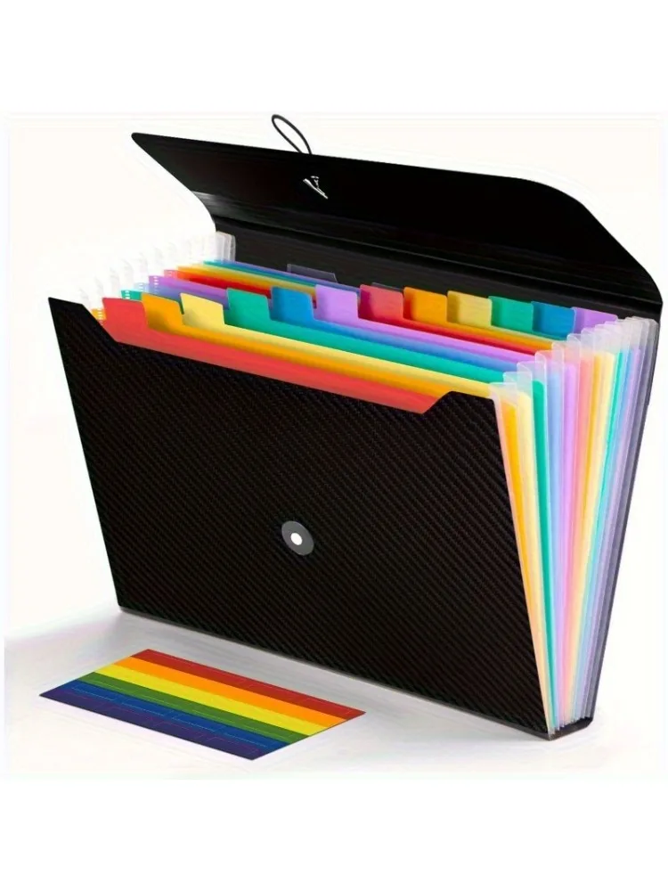 Porte-fichiers en accordéon à 13 poches, organisateur de dossiers extensibles pour Documents en papier format lettre A4