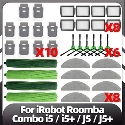 Pièces de rechange pour iRobot Roomba Chlori5, i5 +, j5, j5 +, brosse latérale principale, filtre HEPA, sacs à poussière, accessoires