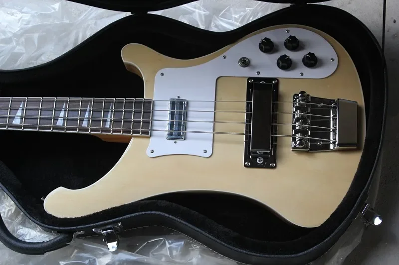

Musical Instruments Chinese guitar factory custom new New Natural wood color 4 Strings Bass Guitar wih Hard case 4003
