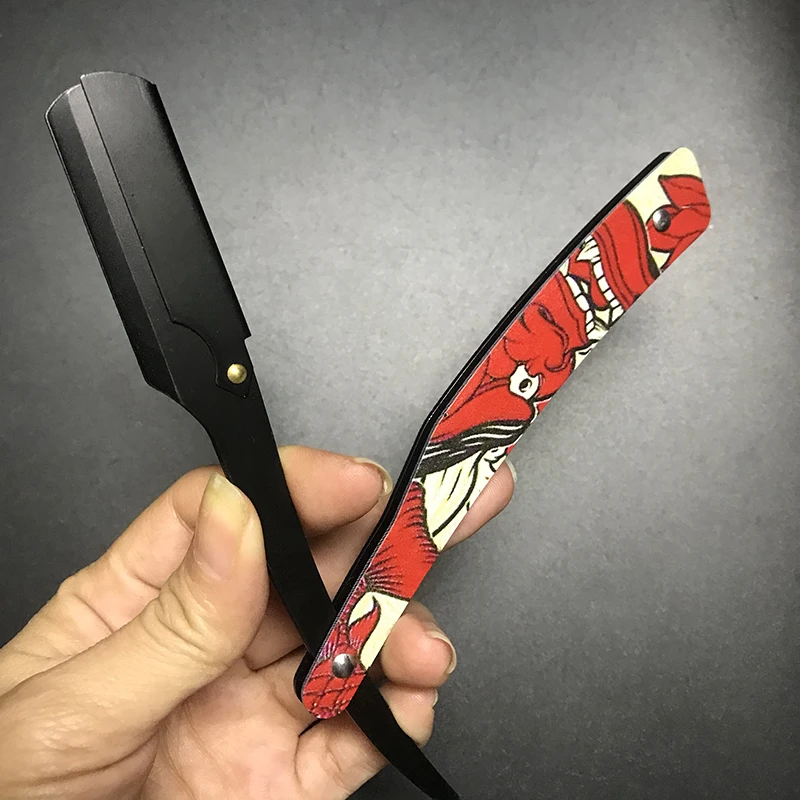 3 cores masculino profissional barbeiro navalha manual barbeador borda reta aço inoxidável barbeador dobrável barbear atacado