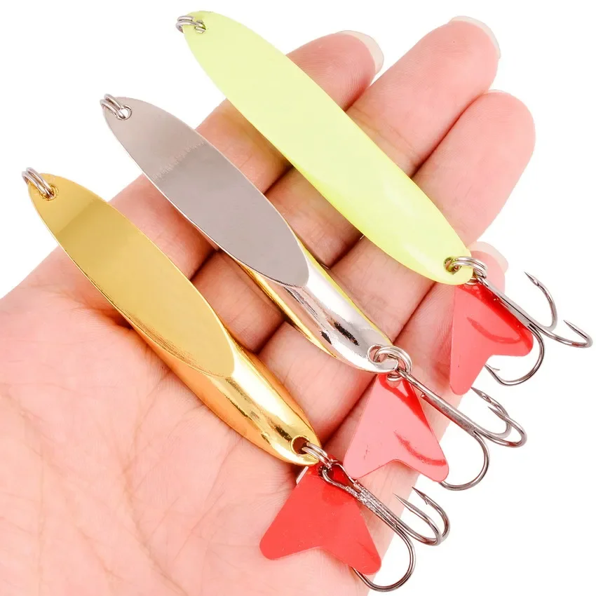 Metal Spoon Lure 10g 15g 20g 28g Trout Fishing Lures Hard Bait Sequins Paillette Pesca Artificial Baits Spinnerbait Fish Tools