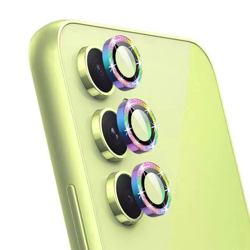 Glitter Camera Ring Glass for Samsung Galaxy A55 A35 Back Lens Protective Screen Protector image 2