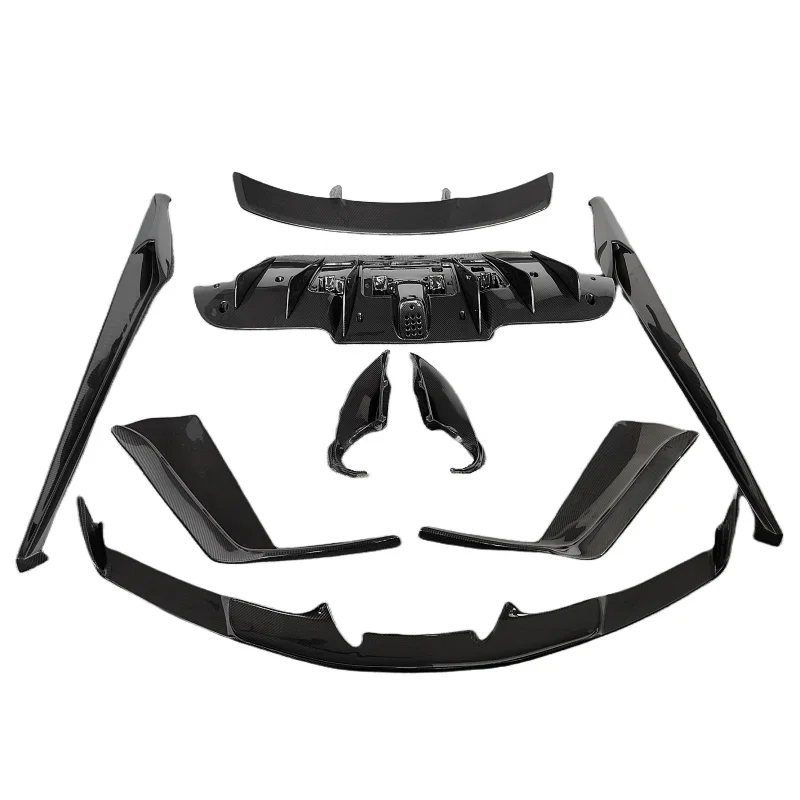 

New for Ferrari 488 GTB Body Kit with Carbon Fiber N-style Front Lip Rear Diffuser Spoiler Side Skirts Lampshade Bumper Upgrade