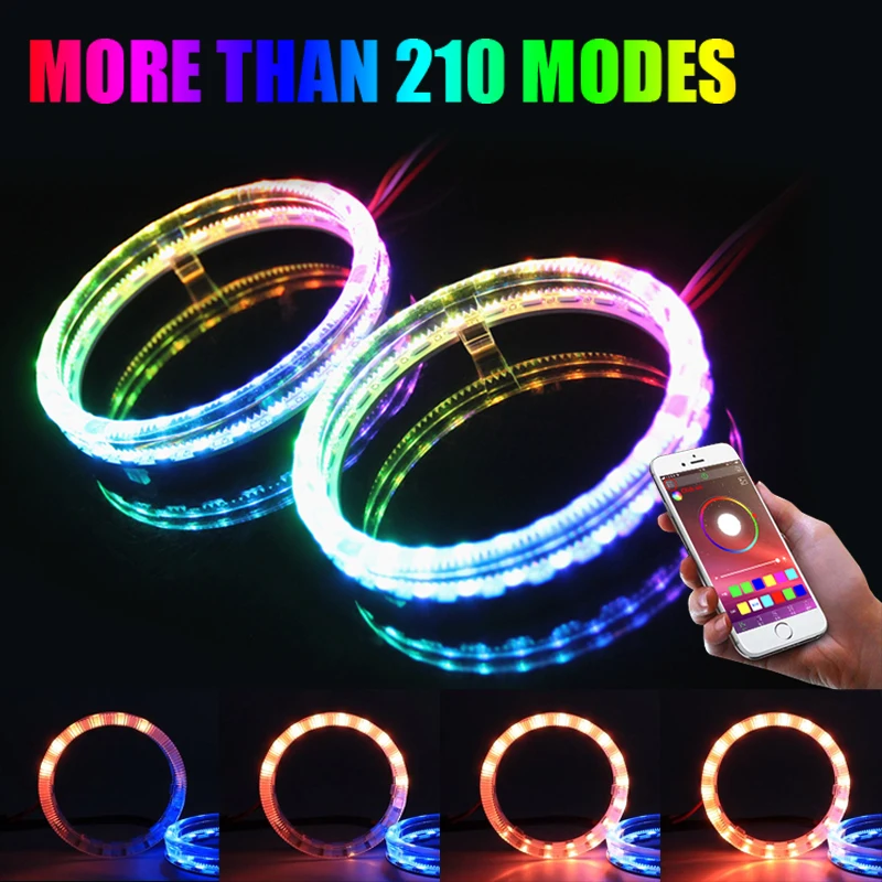 

Angel Eyes Multi-Color RGB LED Halo Rings Lights Dynamic Sequential Flowing Turn Signal Running Lamp For Headlight