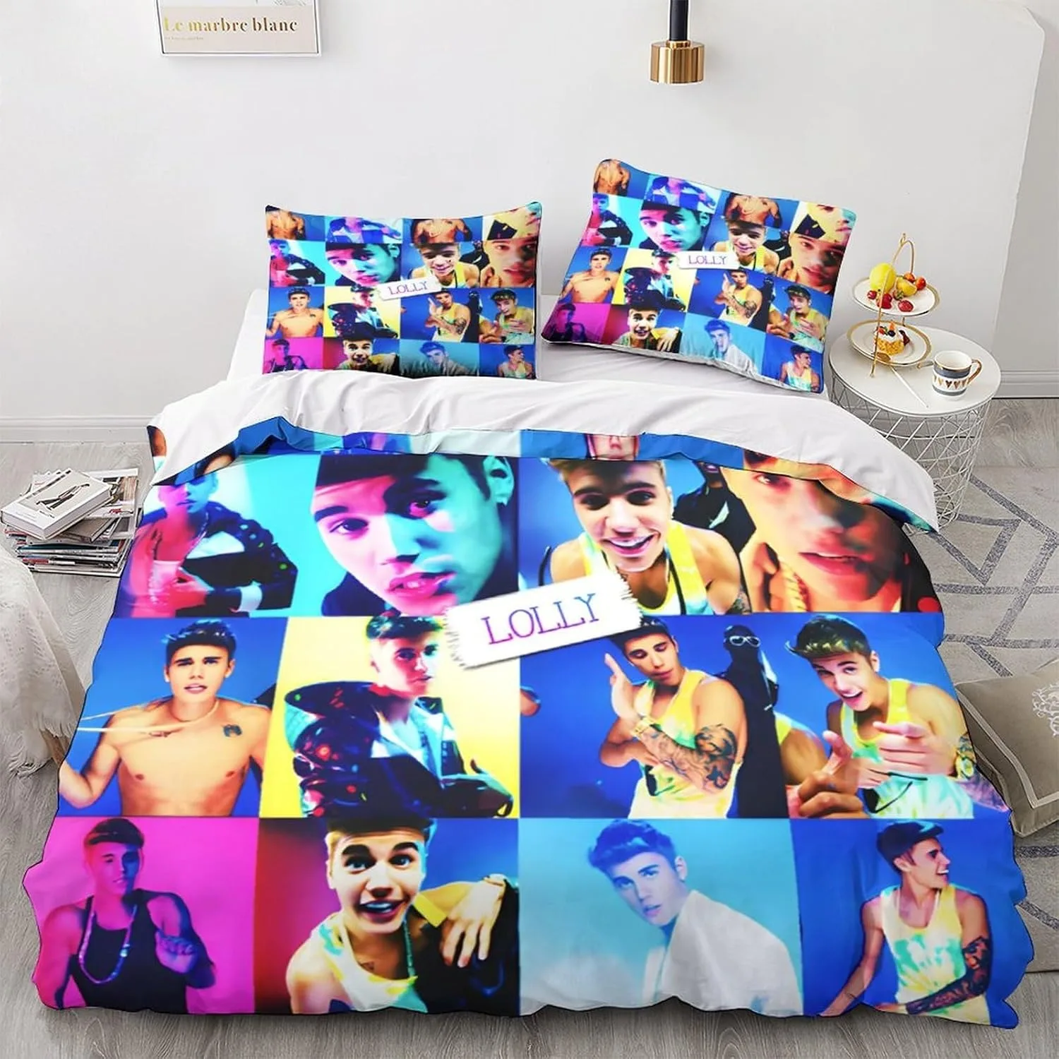 

Exquisite Singer Justin Bieber Bedding Set Duvet Cover Comforter Bed Adult Youth Kid Girls Boys Birthday Gift Single Double Size