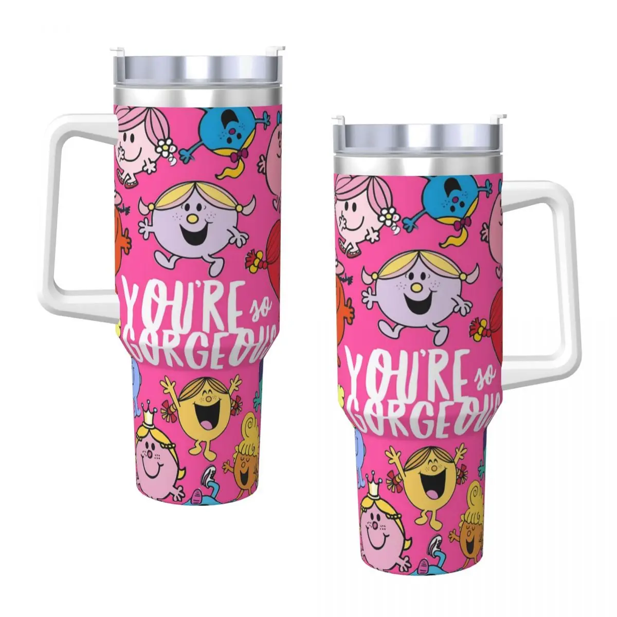 Stainless Steel Tumbler Mr Men Little Miss You Gorgeous Thermal Cups Heat Preservation Cold Drink Car Mugs Travel Water Bottle