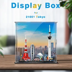 Acrylic Display Box for Lego 21051 Tokyo Dustproof Clear Display Case (Lego Set not Included)