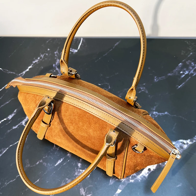 حقائب نسائية من جلد البقر الطبيعي بتصميم فاخر وحقائب يد 2025 جديدة من الجلد الطبيعي بمقبض علوي وحقيبة كتف صغيرة بأحرف أولية مخصصة جودة عالية ًالشحن مجانا وصول الشحن السريع #5