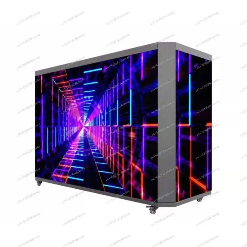 YBJ-LED Curved P3.91 Indoor & Outdoor Advertising DJ Booth LED Display Screen