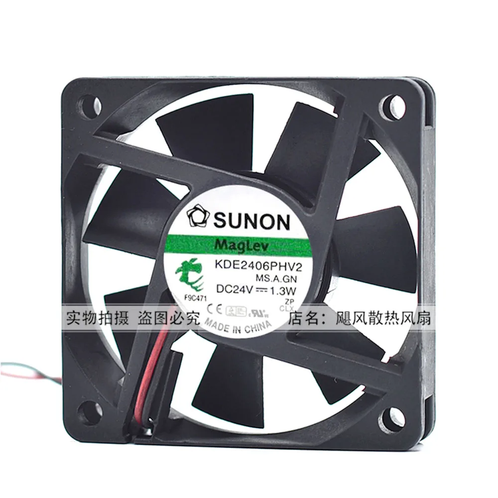 สำหรับ Sunon KDE2406PHV2 6015 6ซม. 60*60*15มม. 60มม. 60มม. DC 24V 1.3W Maglev IPC Axial พัดลมทำความเย็น