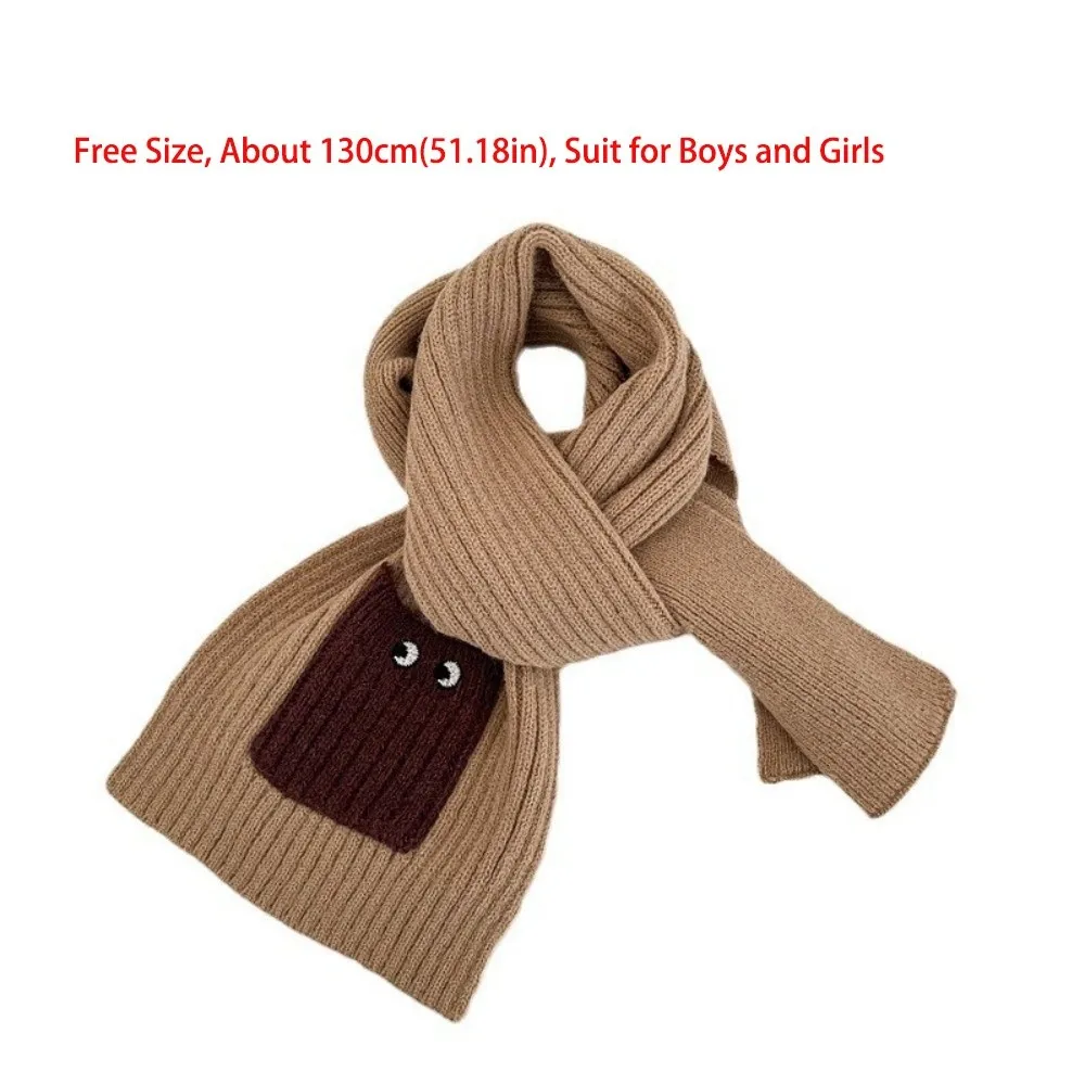 어린이 겨울 따뜻한 스카프 포켓 재미 있은 어린이 목 따뜻한 양모 크로 셰 뜨개질 스카프 방풍 Neckerchief 스카프
