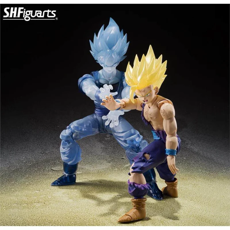 

Genuine Bandai SHF Dragon Ball Super Saiyan Battle Damaged Gohan Goku Father and Son Wave In Stock Action Figure Figures Model