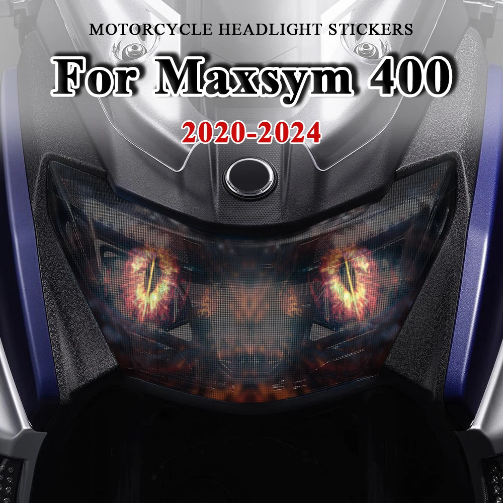 Waterproof Motorcycle Headlight Stickers Headlamp Protective Decals Accessories For Sym Maxsym 400 400i 2020 2021 2022 2023 2024