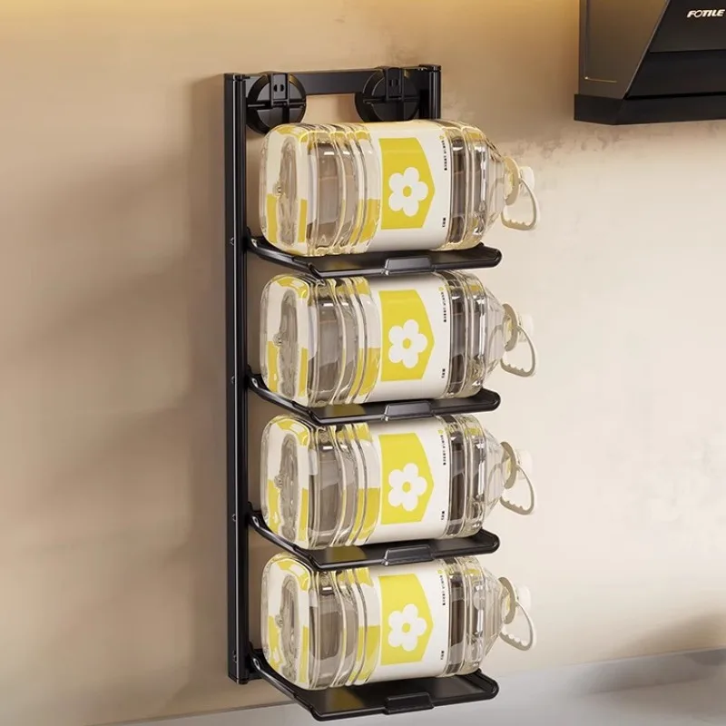 

Food preparation rack, kitchen dish rack, foldable multi-layer non-punching wall-mounted, multi-functional food preparation rack