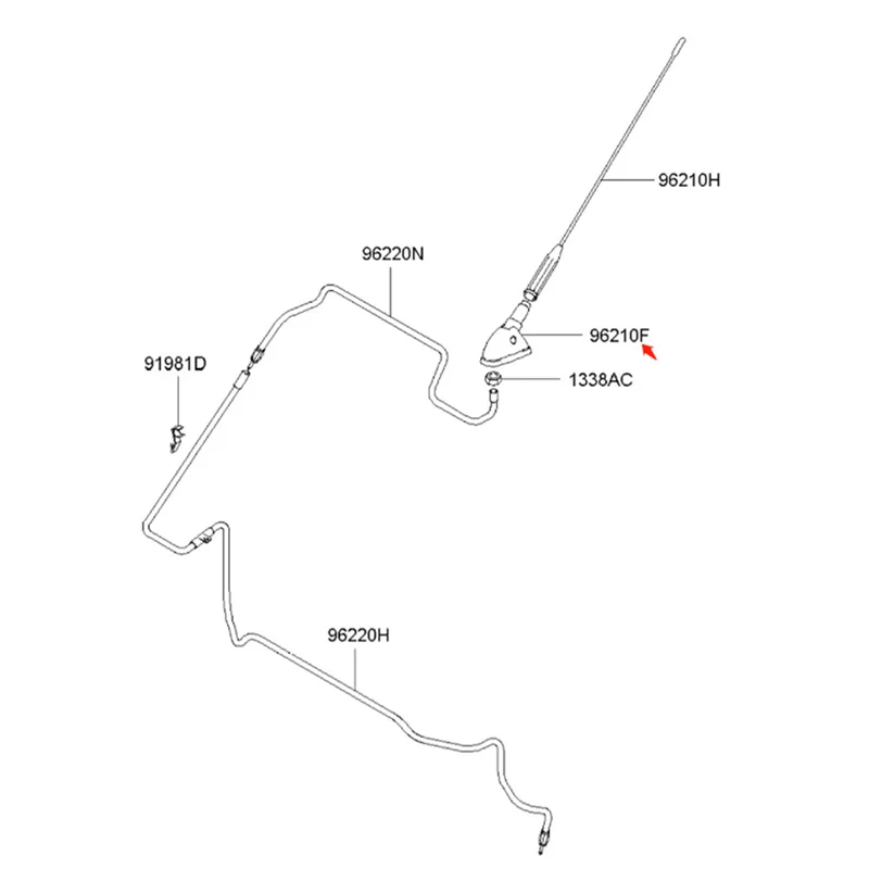 96220-1C010 Автомобильная крыша петля антенна стойка основание для Hyundai Getz 2002-2011 антенна Базовая сборка AM/FM 962201C010