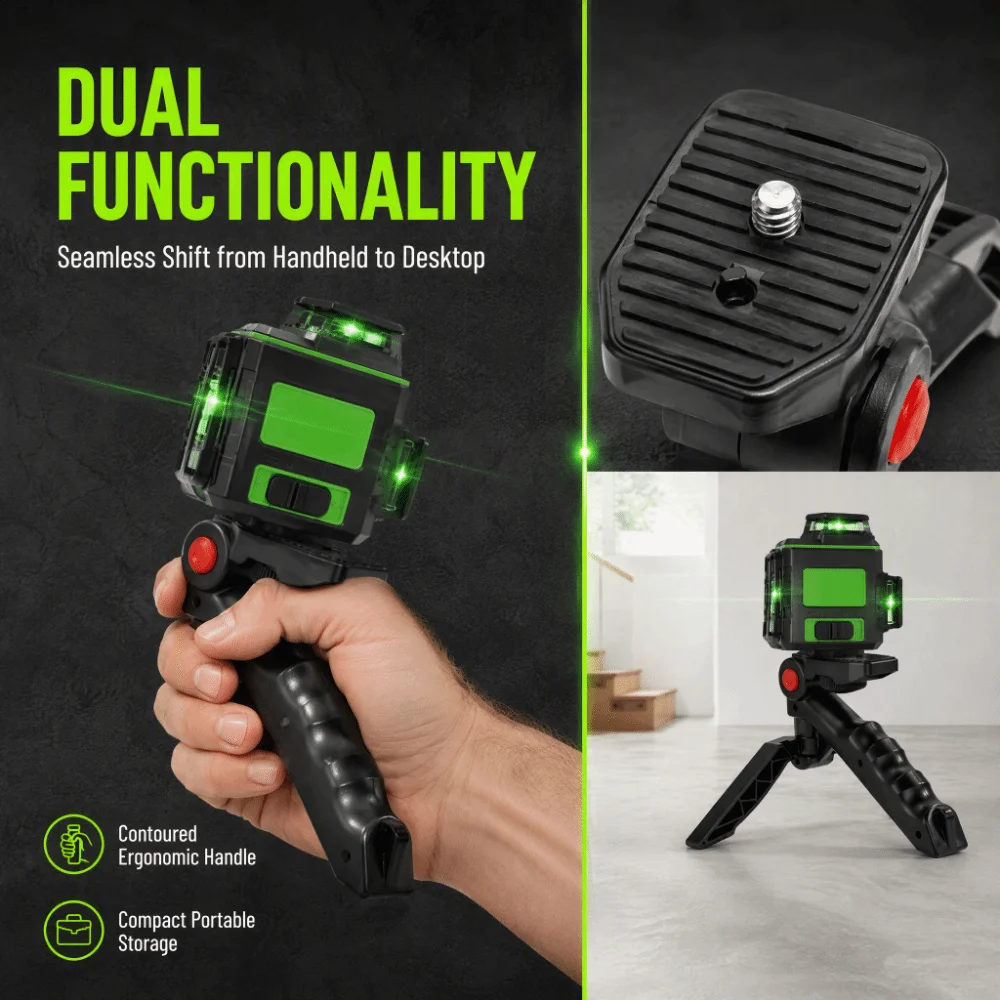 1/4 Screw Mount Handheld Tripod Stand Foldable Design Rotatable Head Desktop Bracket Stand Adjustable Stabilizer Support