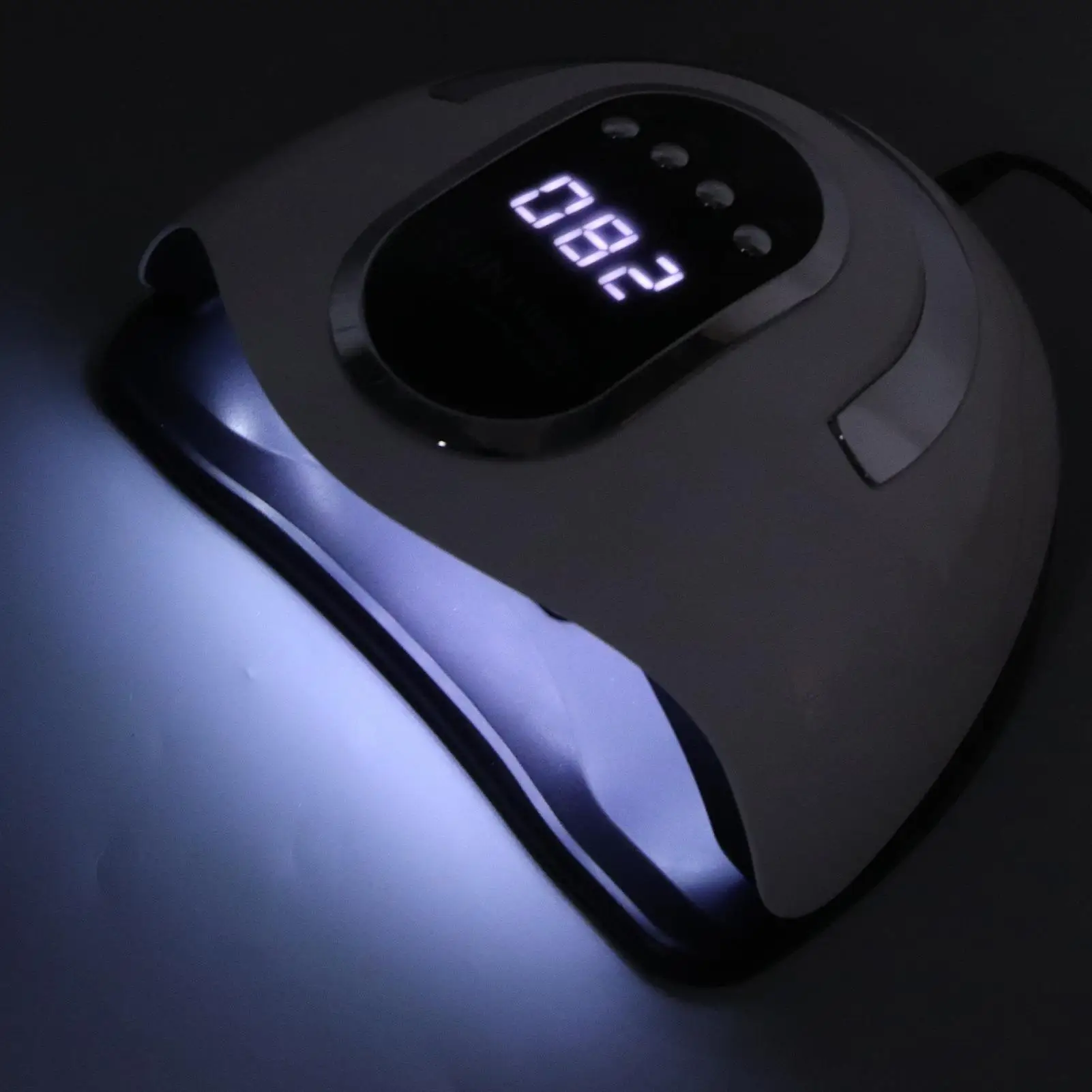 280W LED Nail Lamp with 4 Timers, Handheld & Removable Base - Quick Dry Gel Polish Dryer 100-240V