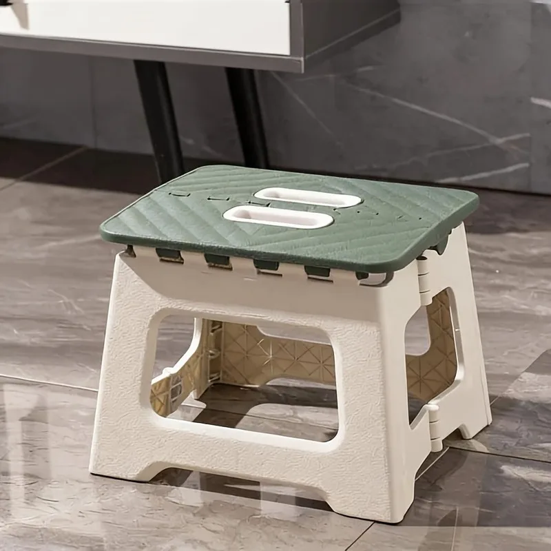 Folding Step Stool 1 Pack 310 Lbs Capacity Sturdy Lightweight ABS Plastic Step Stool with Non Slip Surface image 4