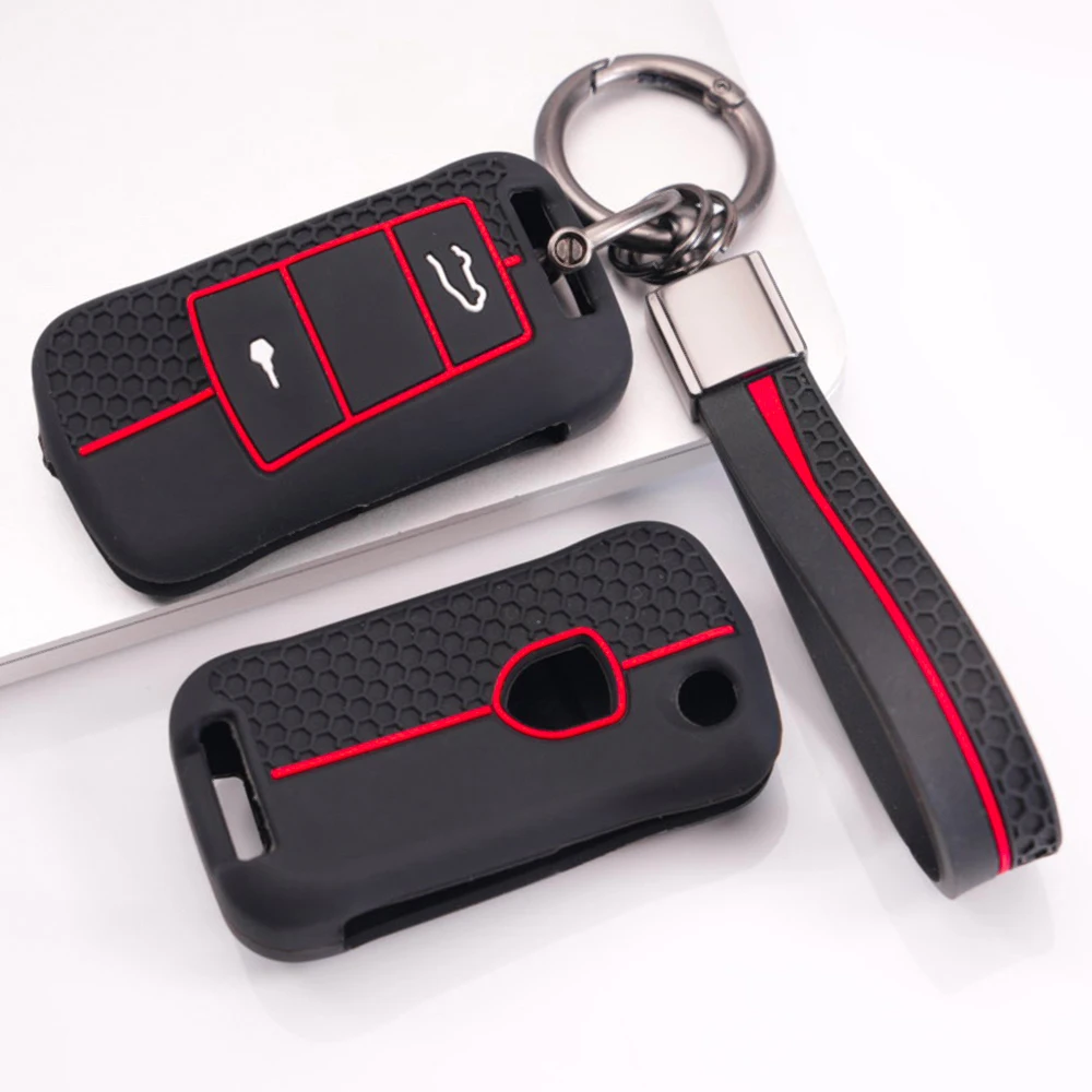 Protective Key Cover With Lanyard For Porsche 911 911 GT3 Cayenne Macan Panamera Cayman Boxster 718 Taycan Carrera Daily Use