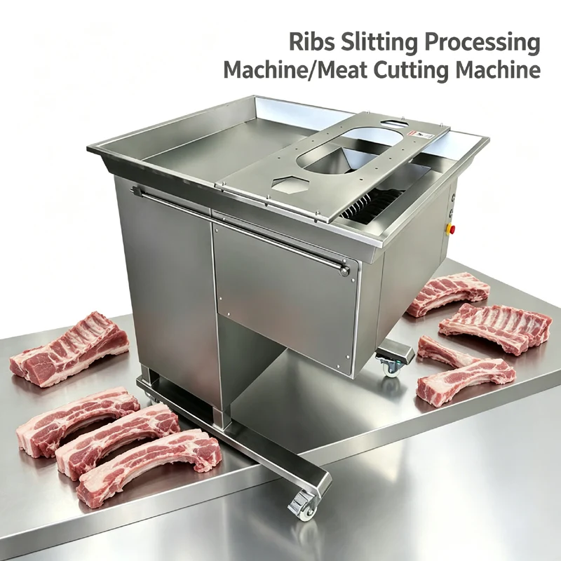 Electric Automatic Commercial Bone Cutter Machine For Pork Ribs Chicken Duck Fish Mutton Fresh Meat Bone Processing