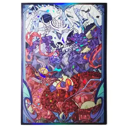 60PCS HOLO Anime Card Sleeves 63x90mm Board Game Cards Protector Card Shield Double Card Cover for Janpanese size Trading Cards