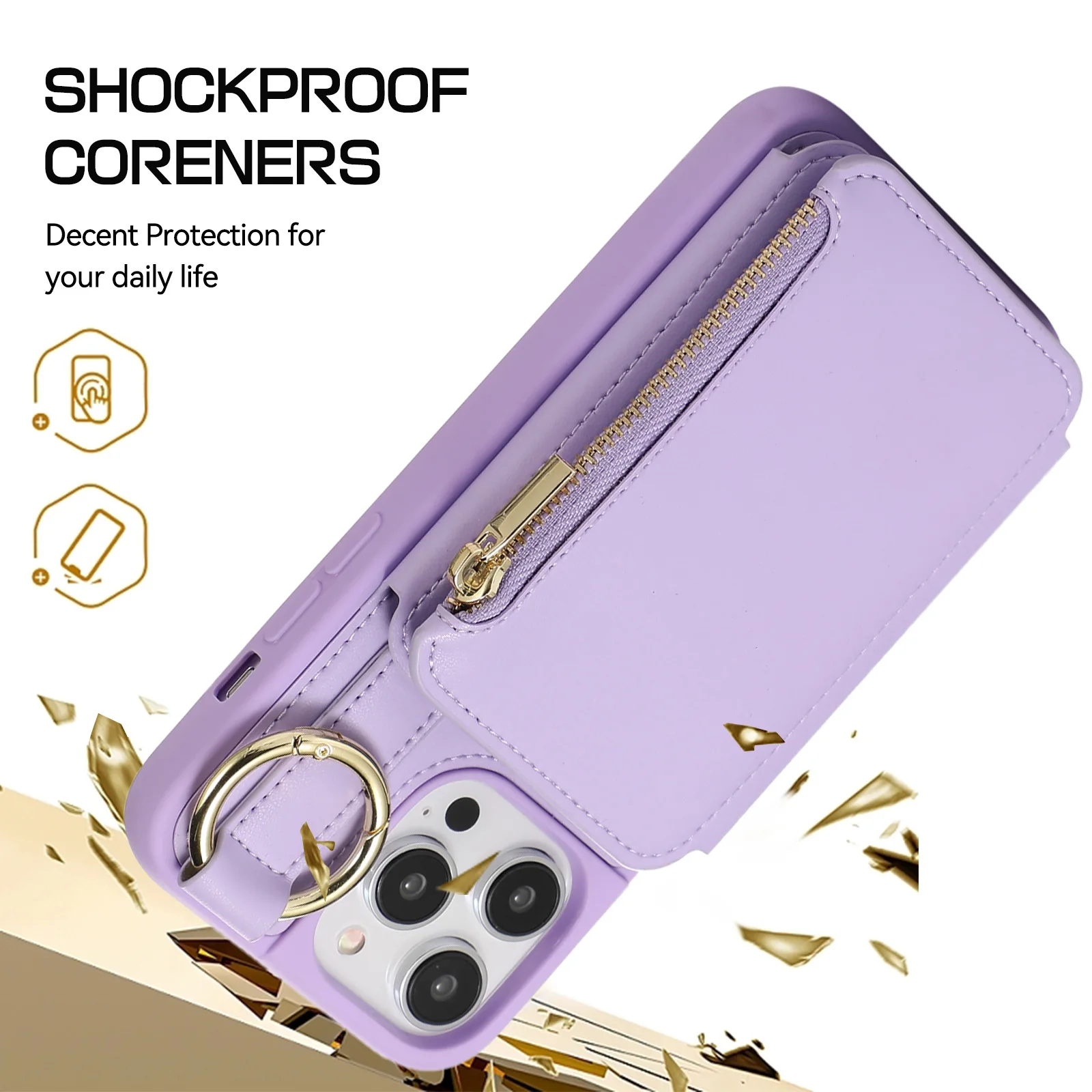 

Чехол-кошелек с плечевым ремнем для iPhone 16 Pro Max 13 11 12 14 15 Pro Max 16 Plus, кожаный ремешок с кольцом на палец, задняя крышка