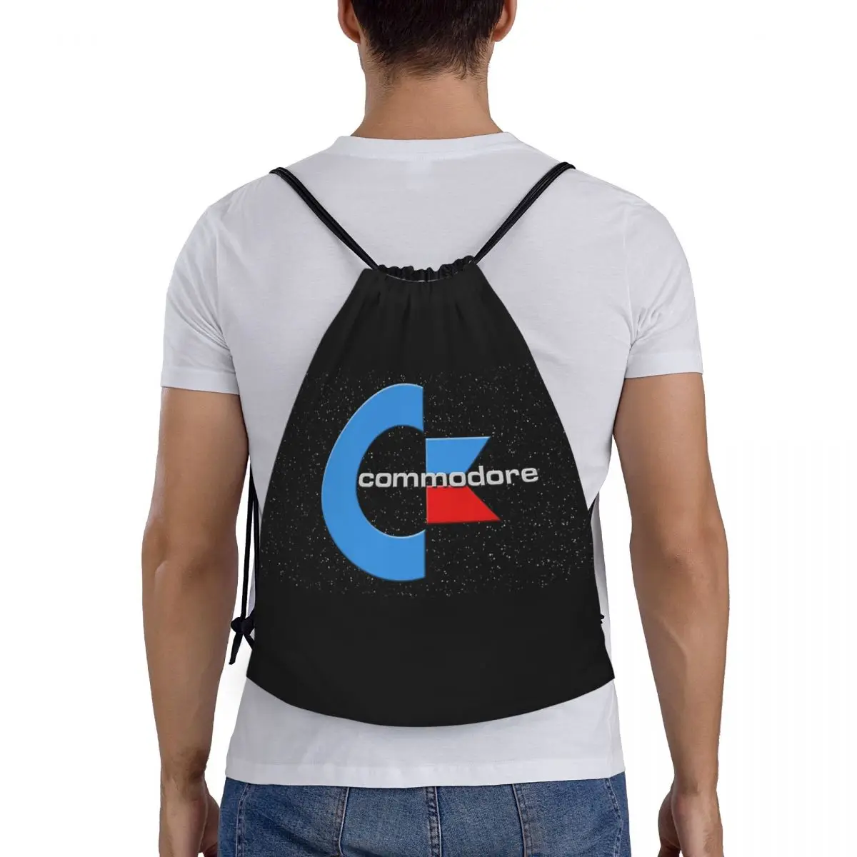

Commodore 64 Go Back To Your Childhood Backpacks Portable Drawstring Bags Sports Bag Book Bags for Travel Students