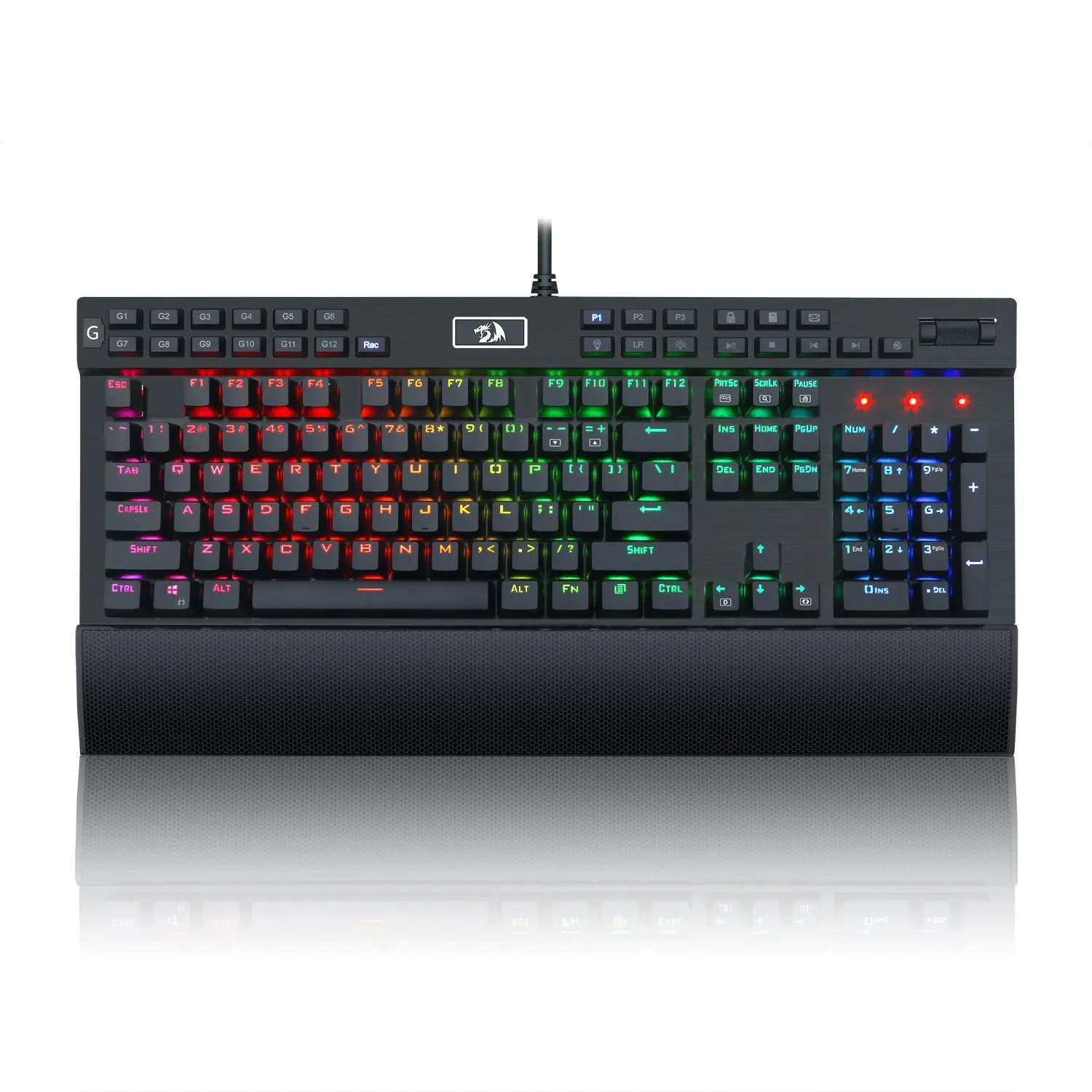 

PC Gamer 104 Keys RGB Metal Gaming Mechanical Keyboard With Wrist Rest For PC Laptop Computer
