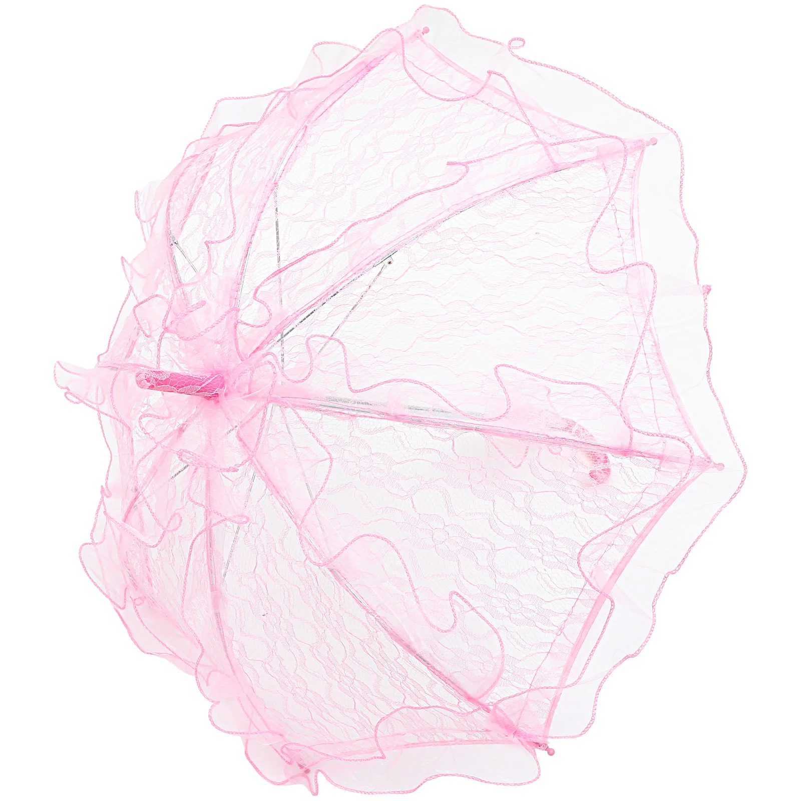 

Wedding Umbrella Bridal Shower Lace Cotton Parasol Handmade Embroidery Decorative Bride Photo Props Tea Party Accessories