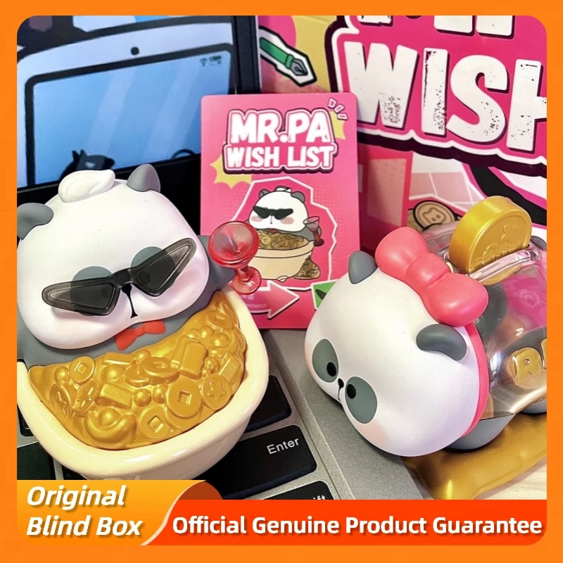

Подлинная серия Mr.Pa Wish List, слепая коробка, милая панда, аниме-фигурка, куклы, настольные украшения, модные игрушки, загадочная коробка, фигурка, подарок