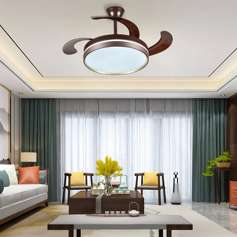 All spectrum new ceiling fan light bedroom modern silent smart living room dining room ceiling invisible fan light