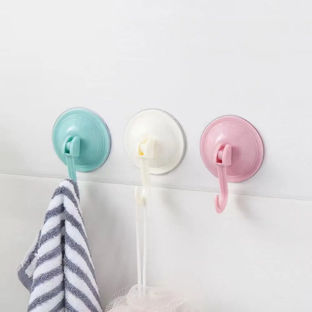 

Round Vacuum Suction Cup Hook Punch-free Self Adhesive Wall Strong Suction Cup Hook Seamless Colorful Towel Racks Restroom
