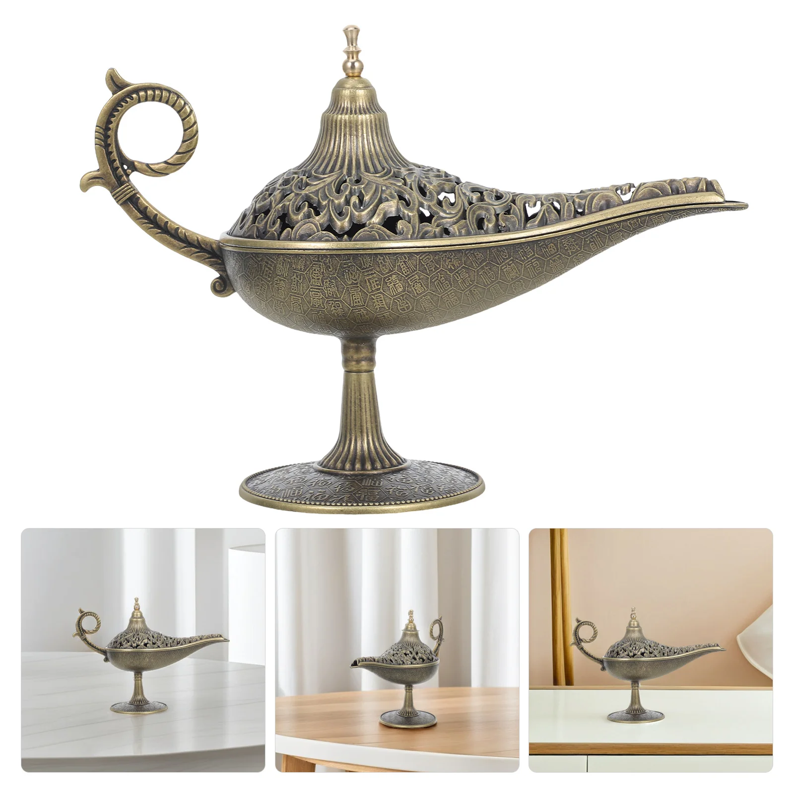 

Retro Aromatherapy Censer Vintage Lamp Incense Burner Purification Tea Ceremony Home Tabletop Decoration