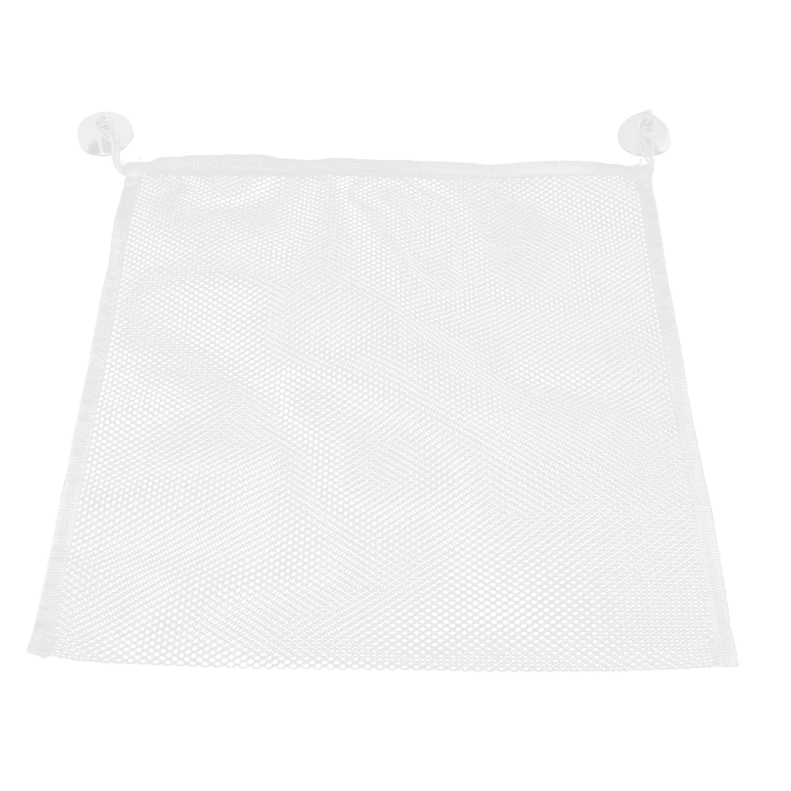 

37 X37cm Net Storage Bath Bags Toy with Hooks for Toys Sucker Container Bathroom White Baby Child