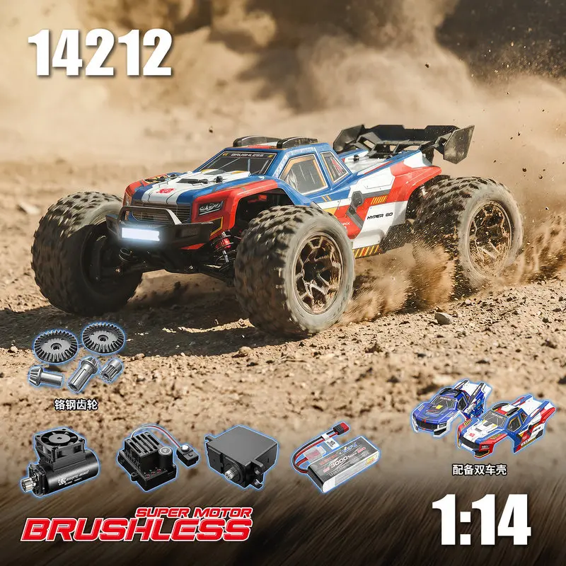 New Arrival 14212 Brushless High Speed Rc Desert Monster Truck 4wd Off Road Racing Car Hobby Vehicle Popular Boys Birthday Gift