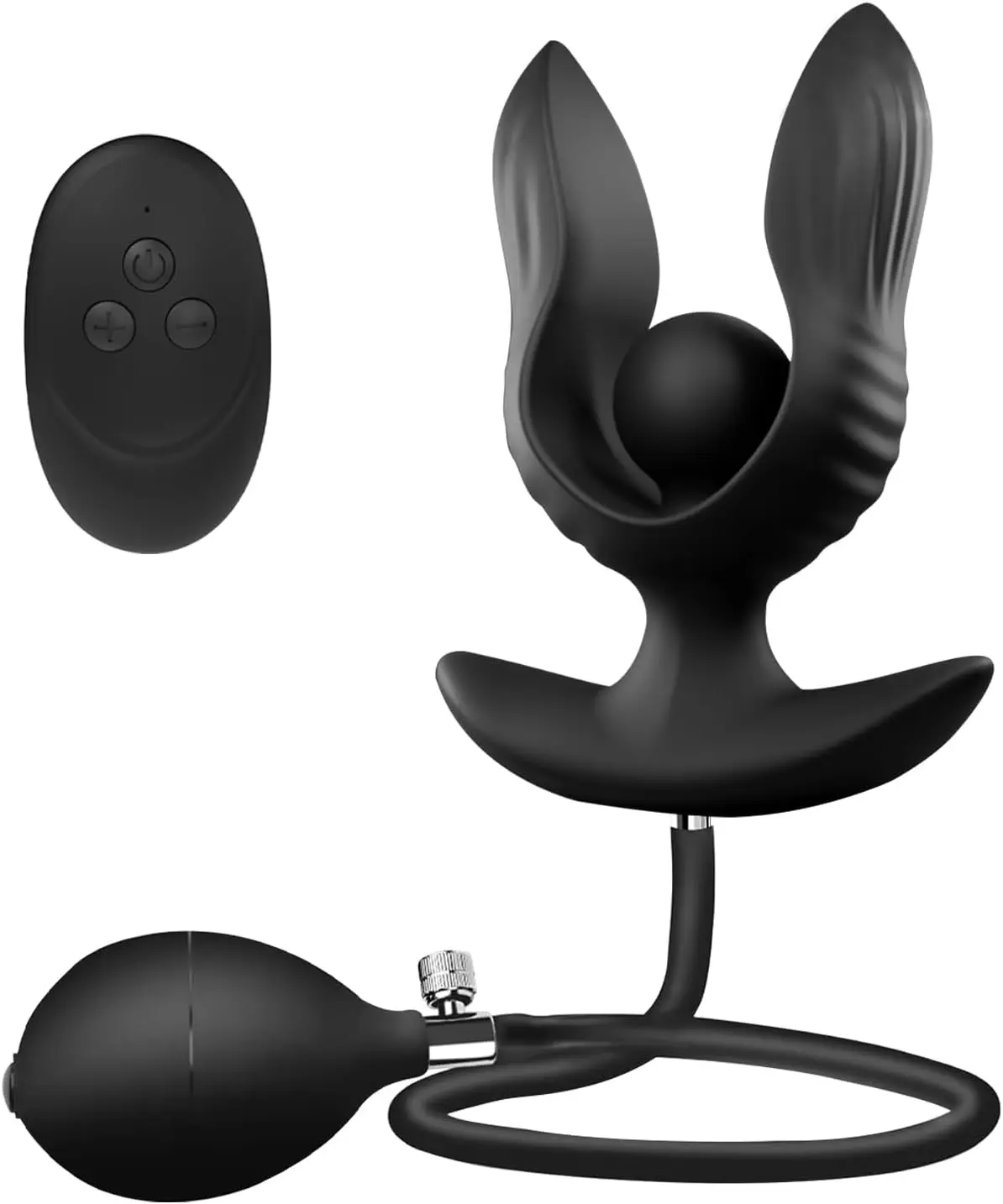 Inflatable Anal Plug Expandable 10 Vibration Modes G spot Stimulator Prostate Massager Adjustable Anal Toy Silicone