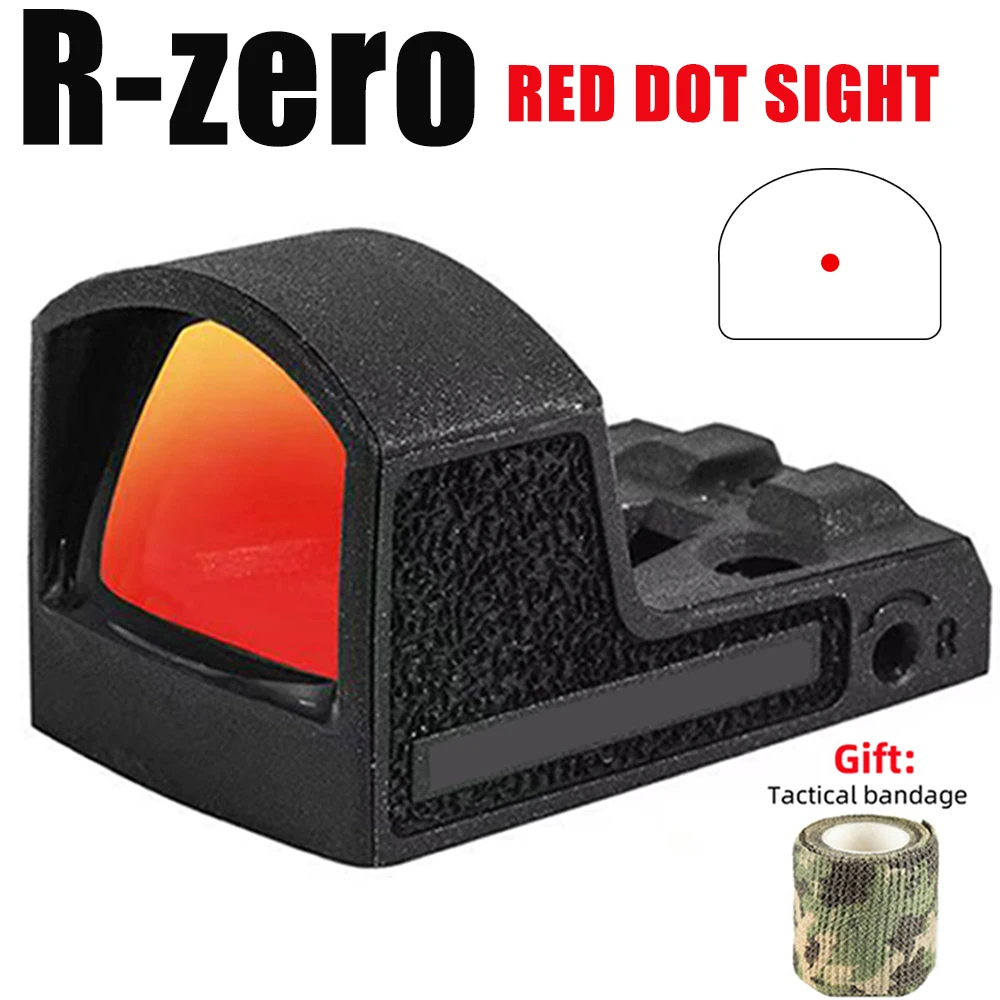 Tactical R-ZERO Red Dot Sight Reflex Optic Airsoft Rifle Sight Scope Hunting Adjustable Equipment Parallax with Original Marking