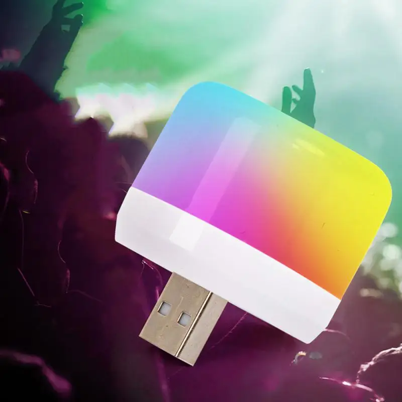 Mini Portable USB Night Light LED Light Universal USB Port Dormitory LED Night Lights Green For Computer Laptop Decoration Home