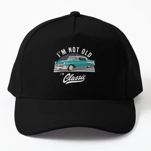 Eu não sou velho, sou clássico Bel Air Vintag Boné de beisebol Chapéu Peixe Sol Esporte Preto Primavera     Casquette Snapback Casual Bonnet