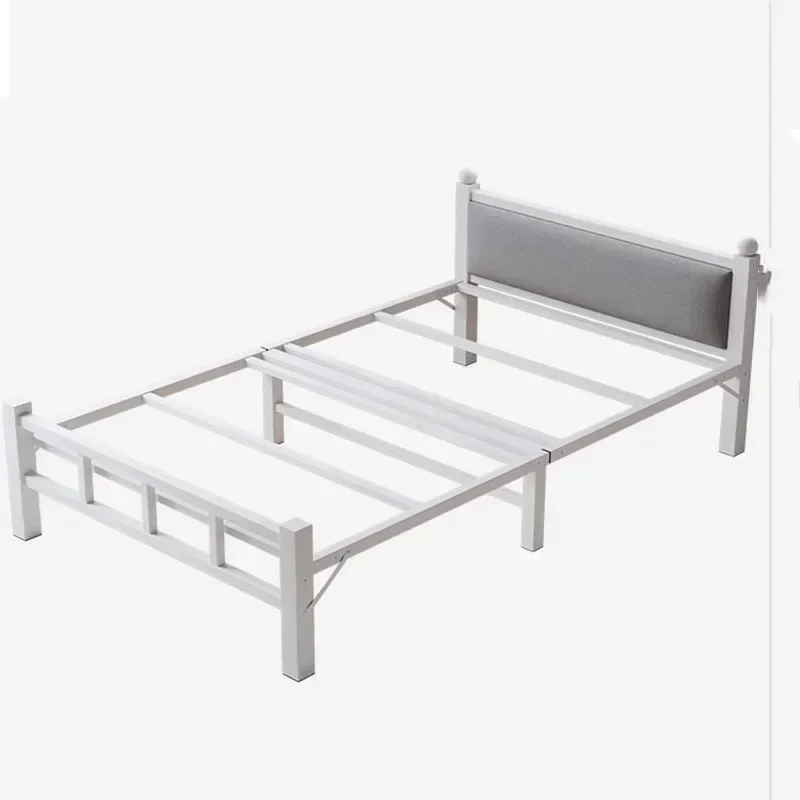 Multi Size Foldable Bed Solid Wood Single Adult Bed Heavy Duty Metal Frame Portable Space Saving Home Office Easy Assembly